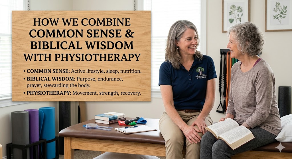Image relating to physiotherapy combine common sense/biblical wisdom